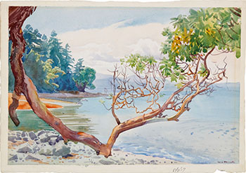 Arbutus Tree, Sea Shore by Walter Joseph (W.J.) Phillips