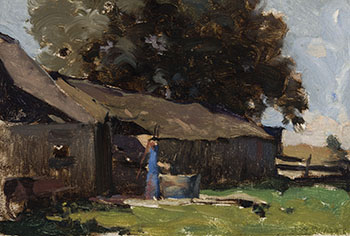 Barn in Summer par John William (J.W.) Beatty