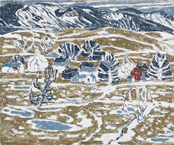 Snow Patches, Boston Corners par David Brown Milne