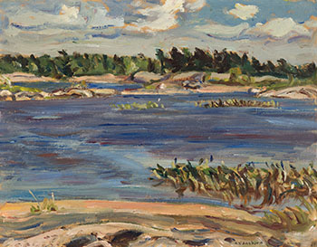 Windy Day, Go Home Bay by Alexander Young (A.Y.) Jackson