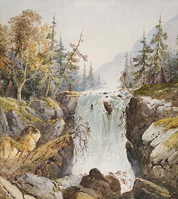 Mt. Montmorency Falls by Cornelius David Krieghoff