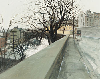 Une Journée de Printemps (Pâques) Rue des Remparts, Québec by John Geoffrey Caruthers Little