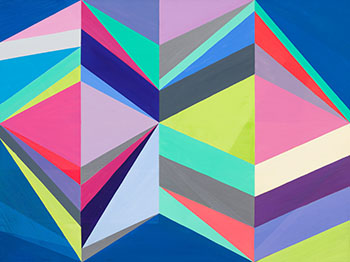 Untitled  (Parallel Triangles No.2 - Blue) par Elizabeth McIntosh