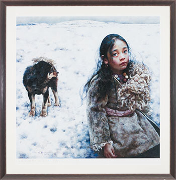 Tibetan Girl by Ai Xuan
