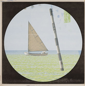 Boat and Marker by Alexander Colville