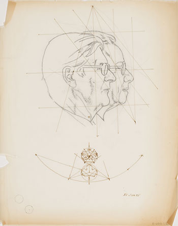 Study for Governor General's Medal - Profile (AC00617) par Alexander Colville