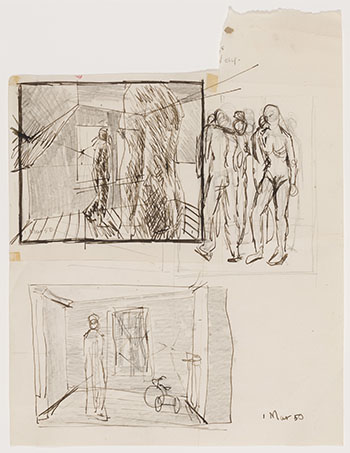Studies for Nude and Dummy by Alexander Colville