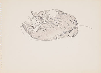 Sleeping Cat (AC00968) by Alexander Colville