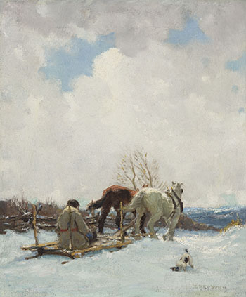 Team, Sleigh and Driver by Frederick Simpson Coburn