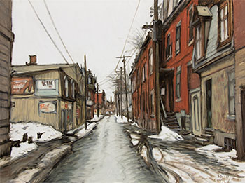 The Blue Spot, Rue la Gauchetière d'autrefois, Montreal by John Geoffrey Caruthers Little