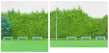 Benches and Lawn by Nathan Birch