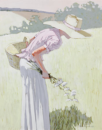 Girl with Daisies by André Bertounesque