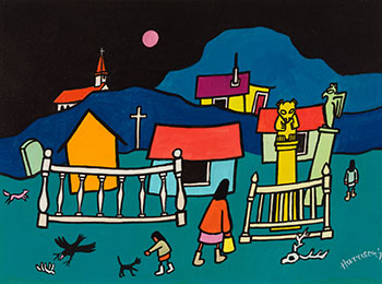 Sprit Houses, Champagne by Ted Harrison