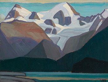 Mt. Charlton & Unwin, Maligne Lake, Jasper by Lawren Stewart Harris