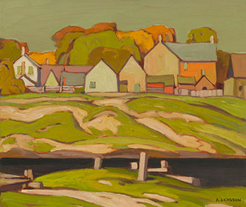 In Haliburton Village by Alfred Joseph (A.J.) Casson