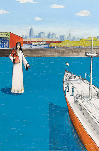 Our Lady of Toronto Harbour by William Kurelek