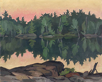 Afterglow, Moose Lake by Alfred Joseph (A.J.) Casson