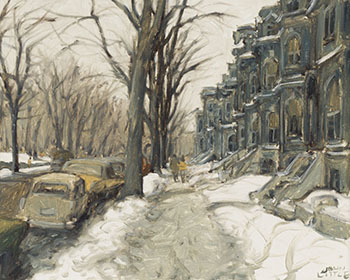 Untitled (Street Scene in Winter) by John Geoffrey Caruthers Little