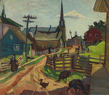 Quebec Village by Kathleen Frances Daly Pepper