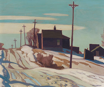 Suburbs in Winter by Alfred Joseph (A.J.) Casson