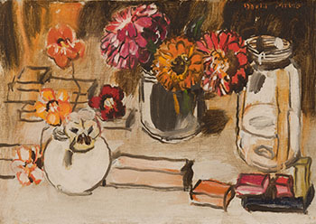 Blocks and Flowers (Train II) by David Brown Milne