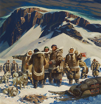 Dr. John Rae Meets with Eskimos (Franklin Expedition) by Charles Fraser Comfort