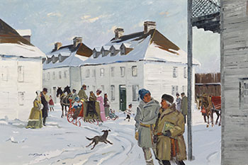 Fort Edmonton, 1867 by Lorne Holland Bouchard