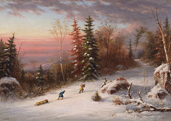 Sunset in the Woods par Cornelius David Krieghoff