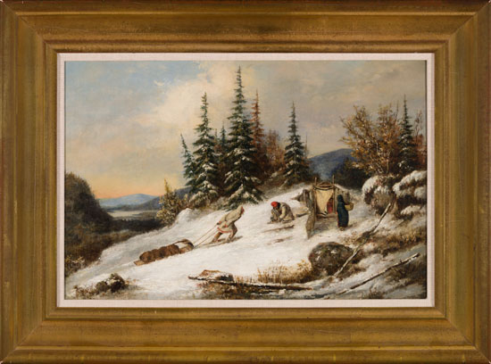 Indian Family Camping in Winter by Cornelius David Krieghoff