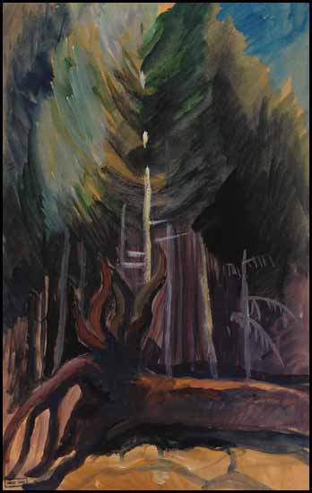 Fallen Tree Trunk in Wood par Emily Carr