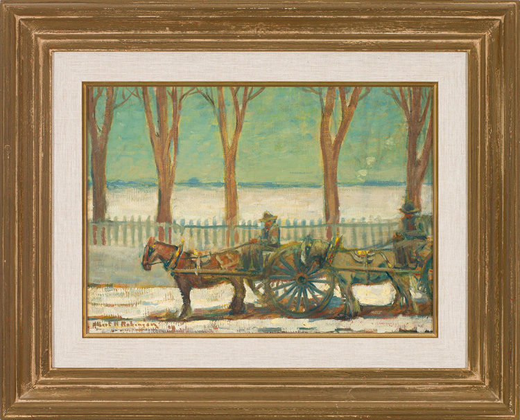 Carts at Pointe Claire, Quebec by Albert Henry Robinson