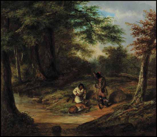 Indian Hunters by Cornelius David Krieghoff