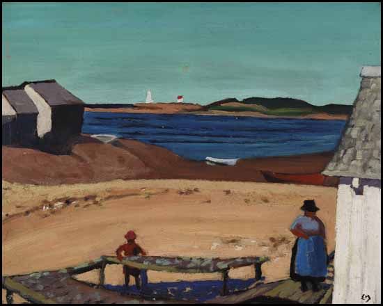 Natashquan Village, North Shore, Labrador by Edwin Headley Holgate