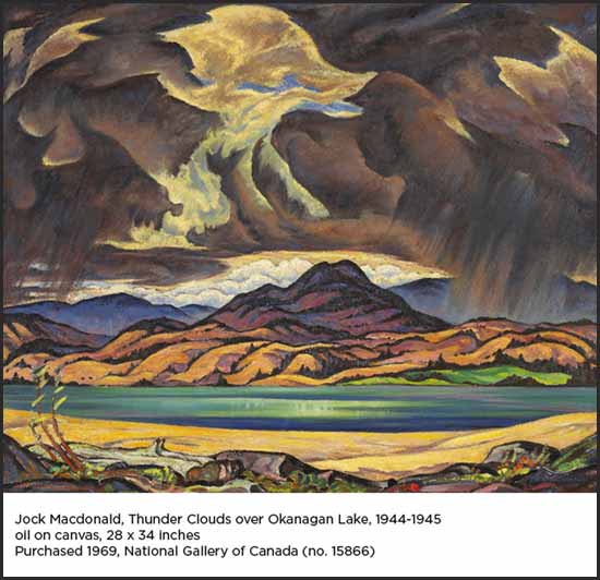 Thunder Clouds Over Okanagan Lake, BC / Garibaldi Park (verso) by James Williamson Galloway (Jock) Macdonald