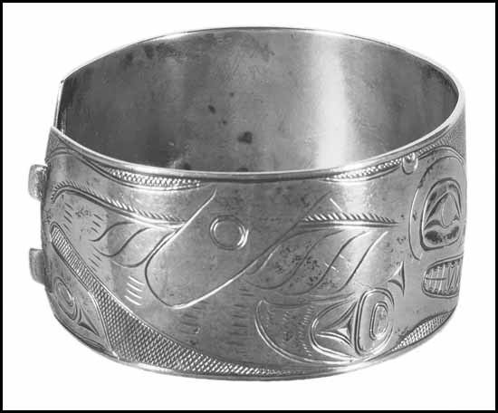 Killer Whale Bracelet by Early Tlingit Artist