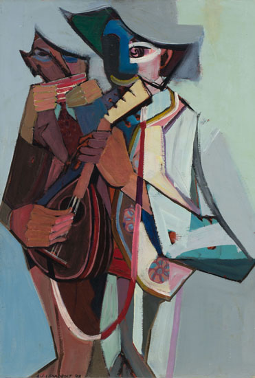 Two Musicians by Jack Leonard Shadbolt