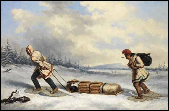 Indians on a Hunting Expedition par Cornelius David Krieghoff