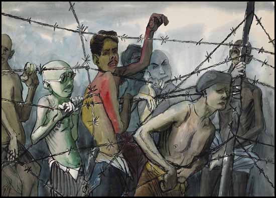 Behind the Wire by Jack Leonard Shadbolt