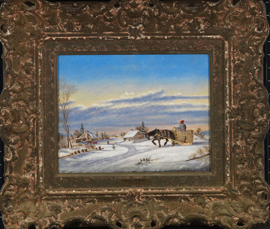 Habitant Farm in Winter par Attributed to Cornelius David Krieghoff