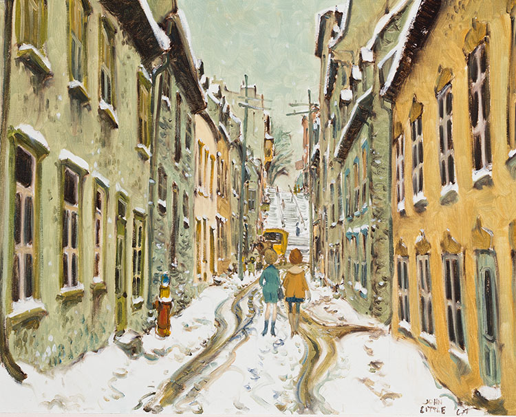 La petite rue Champlain, Quebec by John Geoffrey Caruthers Little