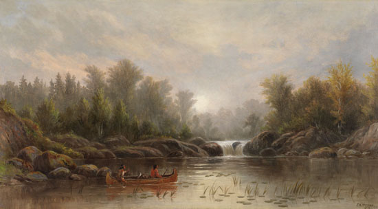 Ojibway in a Canoe by Frederick Arthur Verner