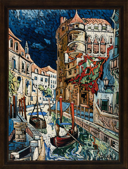 Paysage à Venise, Canal by Marc-Aurèle Fortin