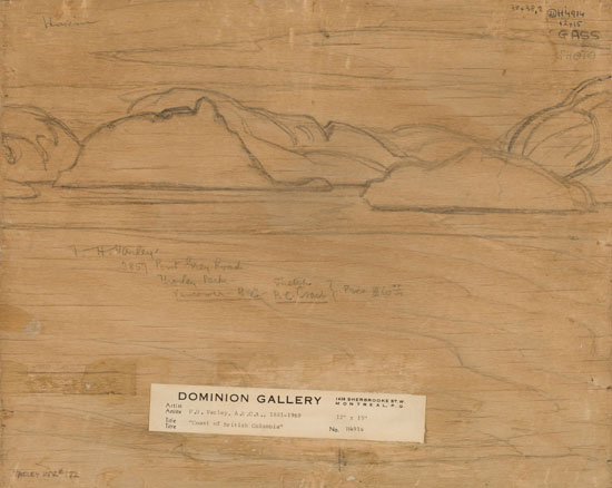 Sketch of British Columbia Coast by Frederick Horsman Varley