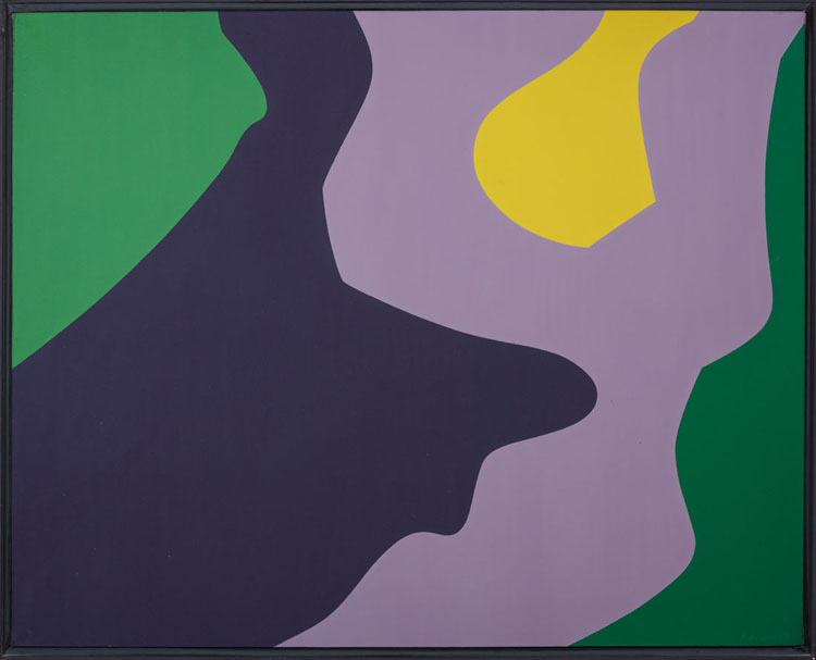 Passages gris, violet-jaune by Fernand Leduc