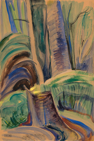 Stump in Forest par Emily Carr