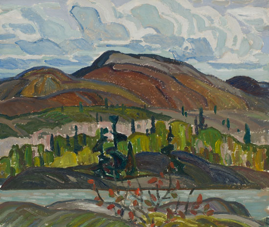 La Cloche / Windswept Farm (verso) par Franklin Carmichael