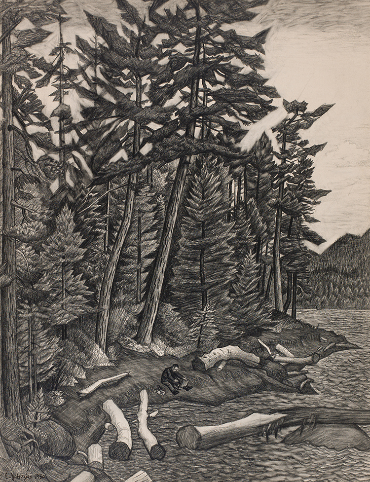 Trees on Gabriola Island by Edward John (E.J.) Hughes