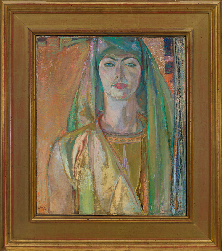 Green and Gold, Portrait of Vera par Frederick Horsman Varley