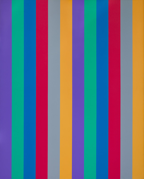 Bi-sériel violet-ocre par Guido Molinari