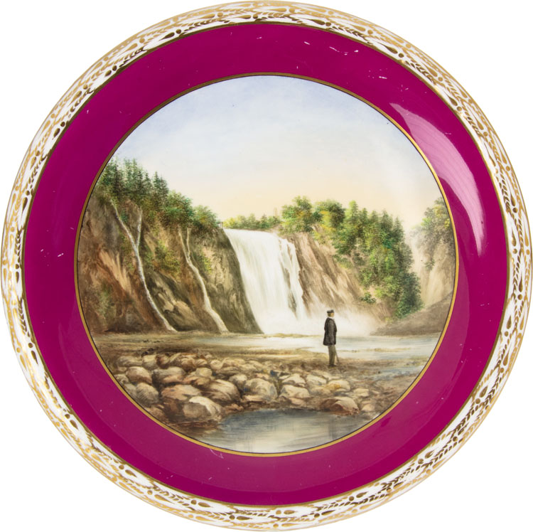 Set of 20 Hand-Painted Plates by Cornelius David Krieghoff